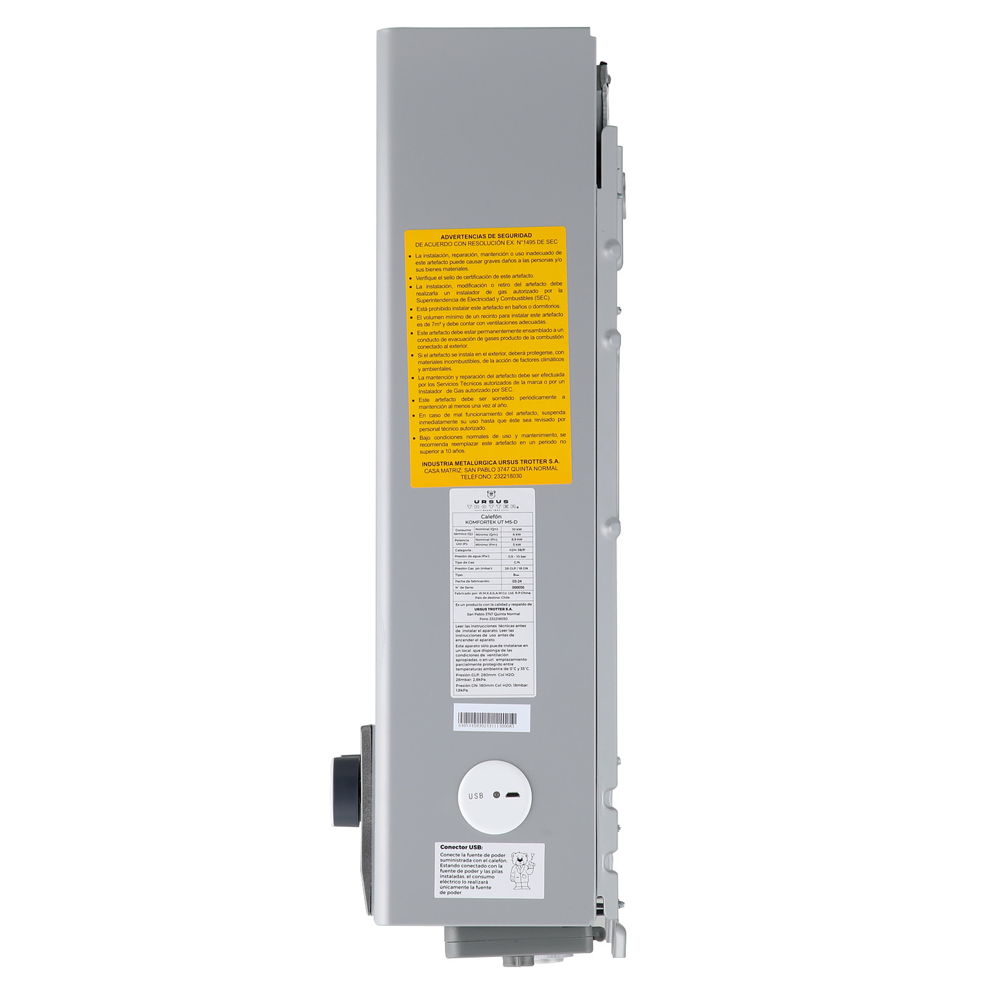 Calefón Tiro Natural 5 Litros Gas Licuado Komfortek UT M5-D 3