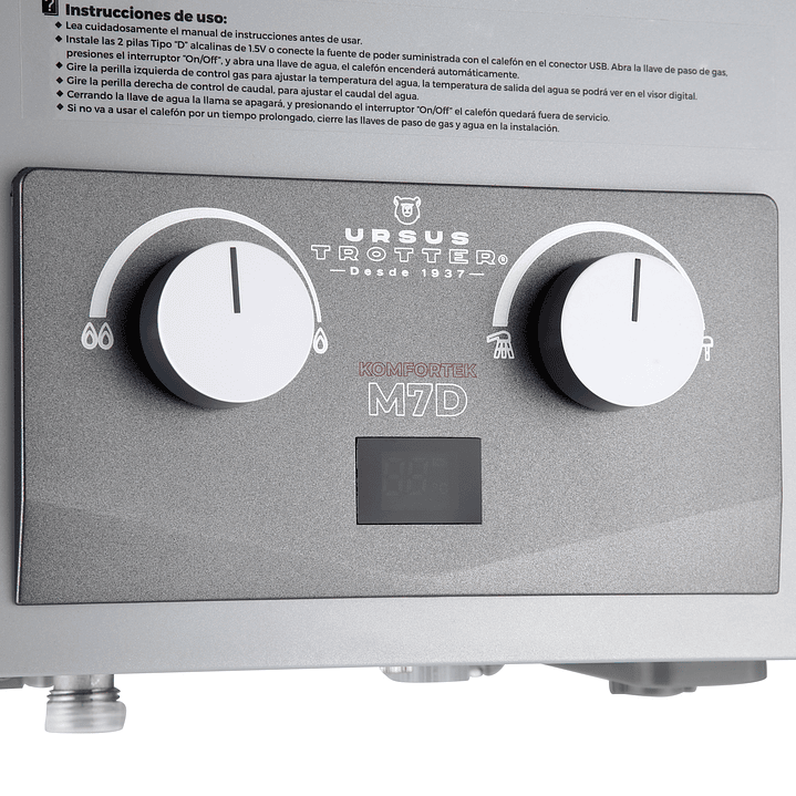 Calefón Tiro Natural 7 Litros Gas Natural Komfortek UT M7-D 5