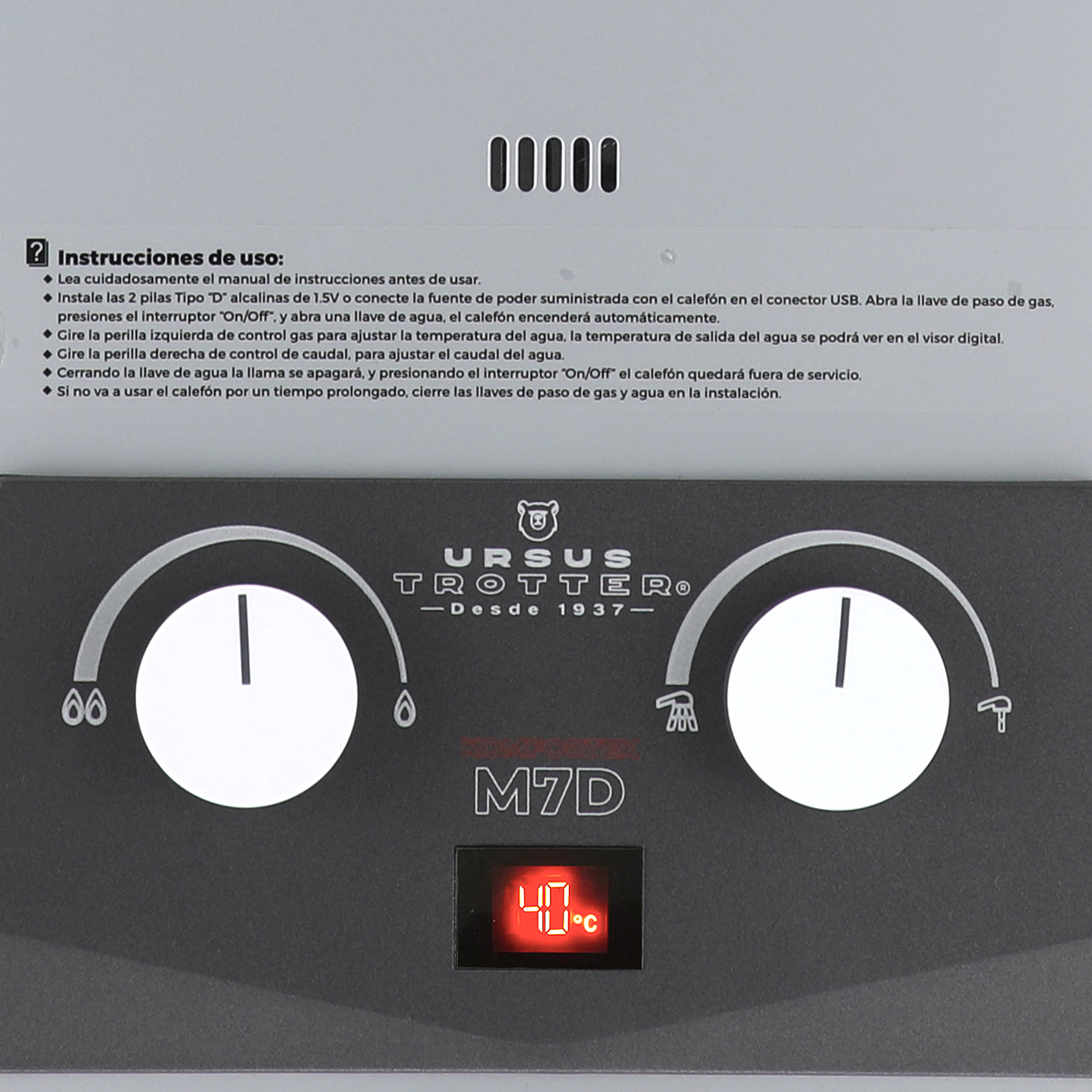 Calefón Tiro Natural 7 Litros Gas Natural Komfortek UT M7-D 6