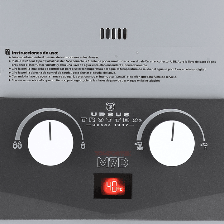 Calefón Tiro Natural 7 Litros Gas Natural Komfortek UT M7-D 6