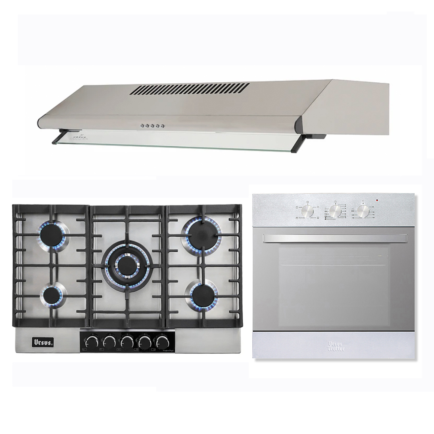 Exclusivo Internet / Kit empotrable GS-75 - Gas licuado / Campana UT-FF80 INOX 2M / Horno eléctrico EPC4 Reflex DL 1