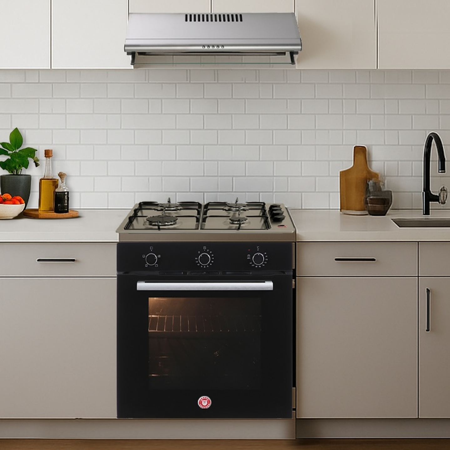 Kit empotrable G4 - Gas Licuado / FF60 Inox 1M  / Horno eléctrico EPC4 NIGHT DL 5