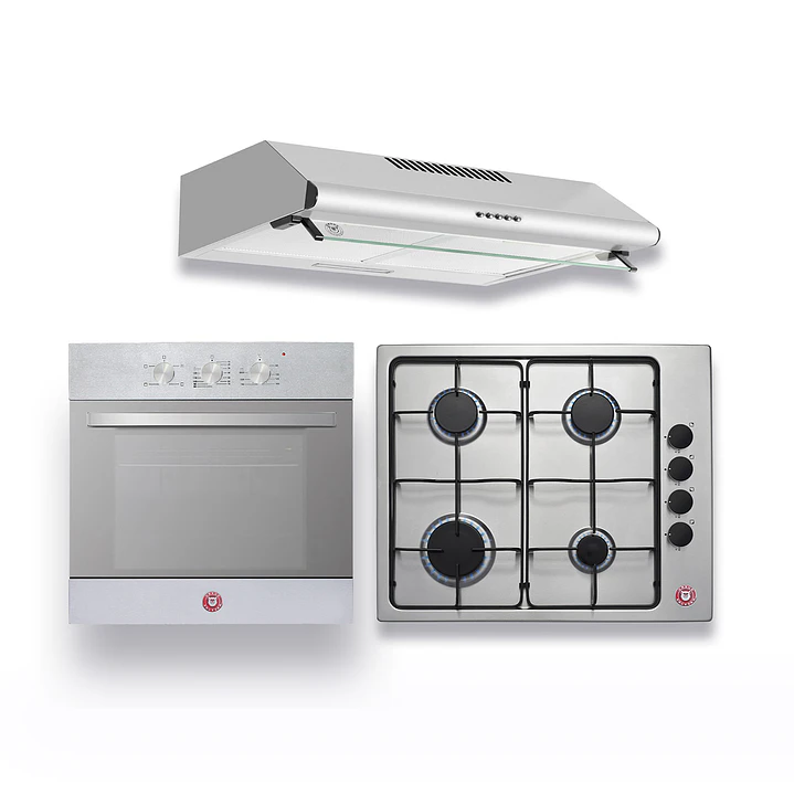 Kit Empotrable G4 - Gas Licuado / FF60 Inox 1M  / Horno Eléctrico EPC4 Reflex DL 1