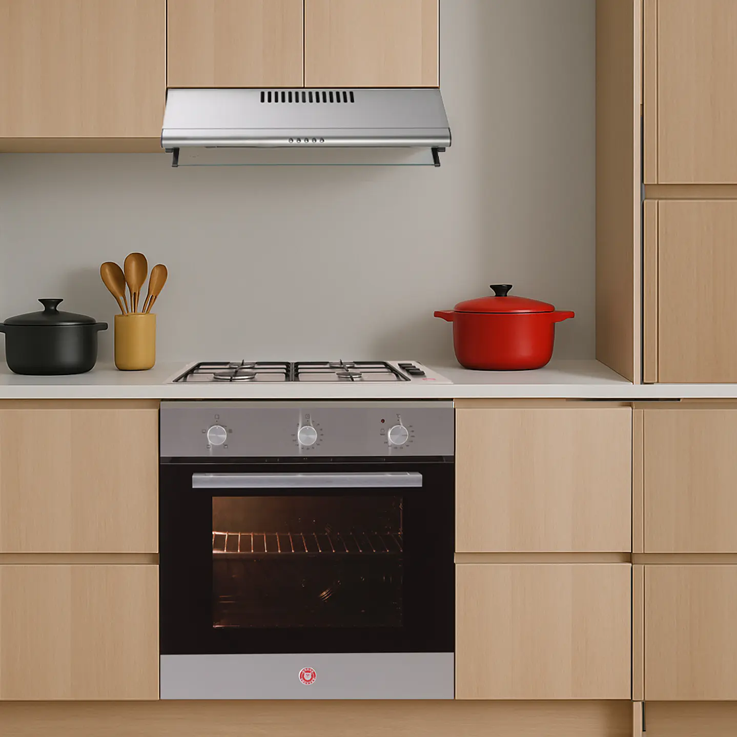 Kit Empotrable G4 - Gas Natural / FF60 Inox 1M  / Horno Eléctrico EPC4 Reflex DL 5