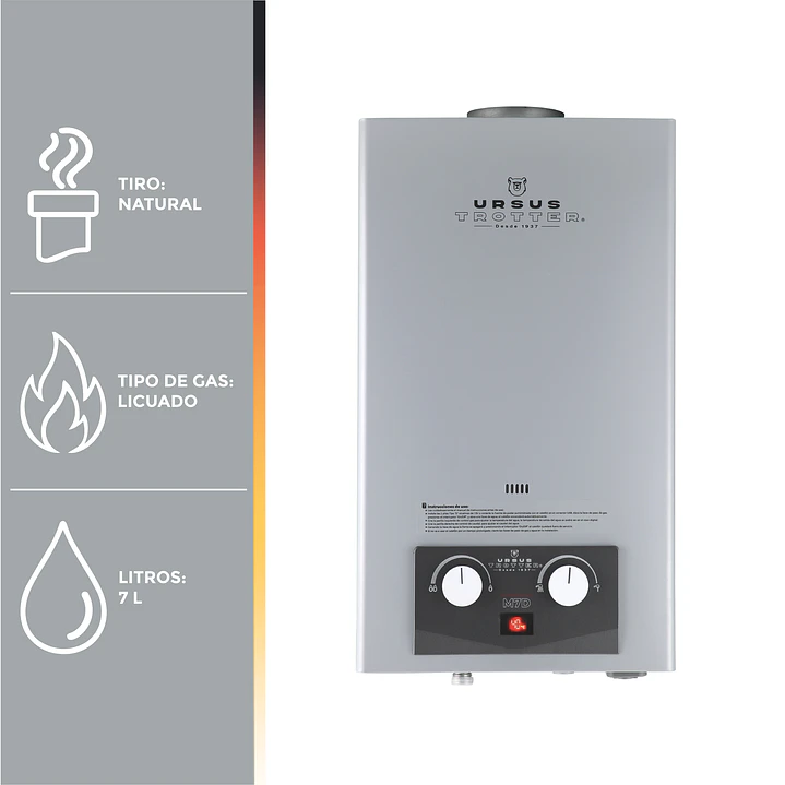 Calefón Tiro Natural 7 Litros Gas Licuado Komfortek UT M7-D 2