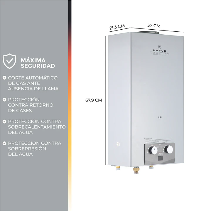 Calefón Tiro Natural 13 Litros Gas Licuado Komfortek UT M13-D 4