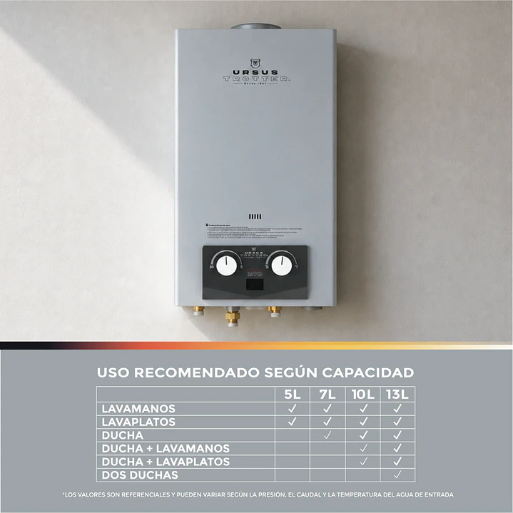 Calefón Tiro Natural 13 Litros Gas Licuado Komfortek UT M13-D 5