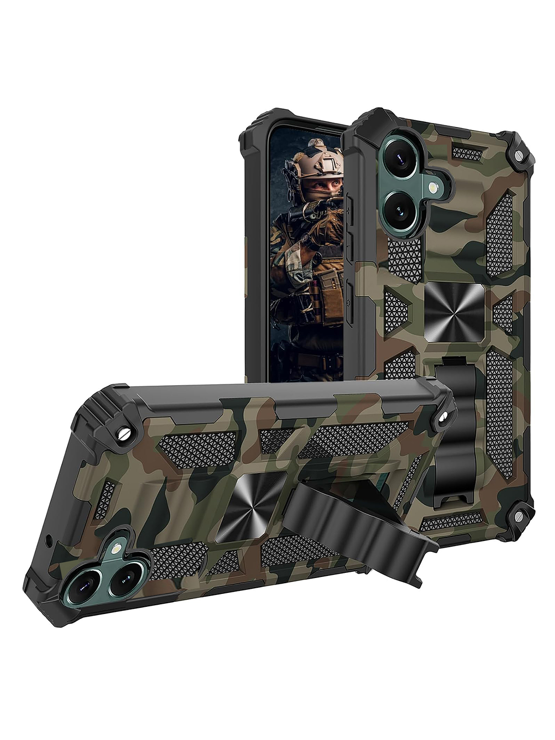 Carcasa Antigolpe Armor Camuflaje Militar Para Samsung Galaxy A07 4G 2