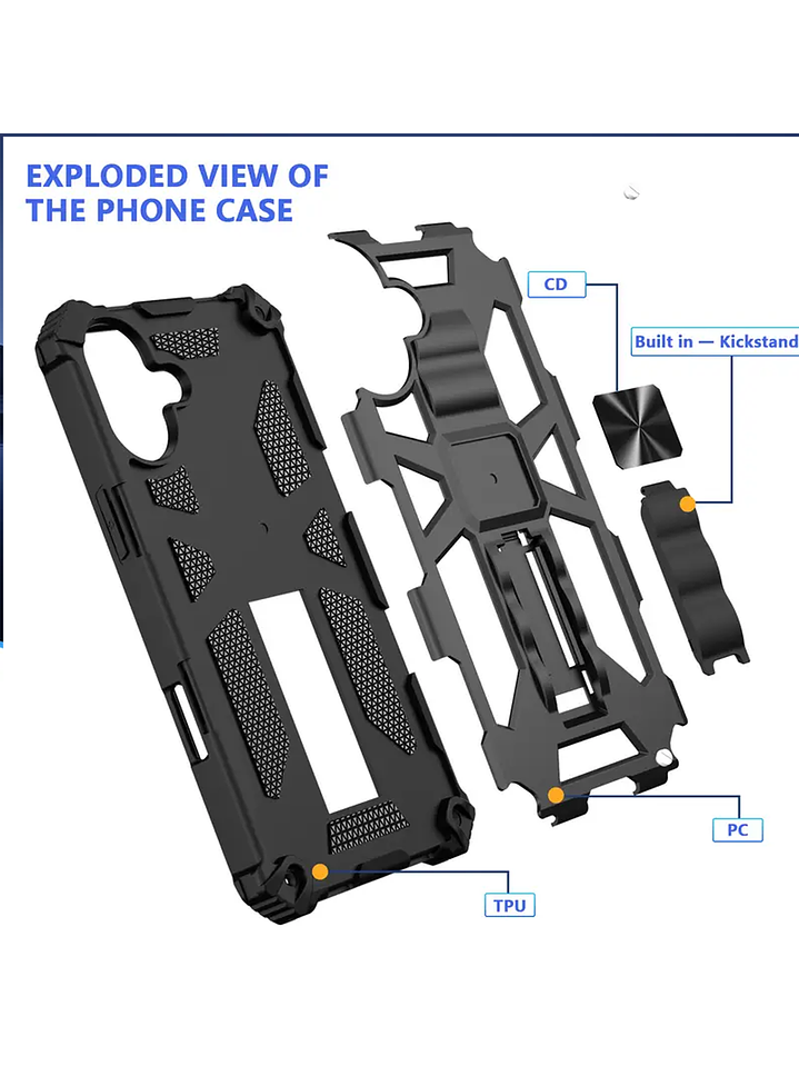 Carcasa Antigolpe Armor Reforzada Para iPhone 16 5