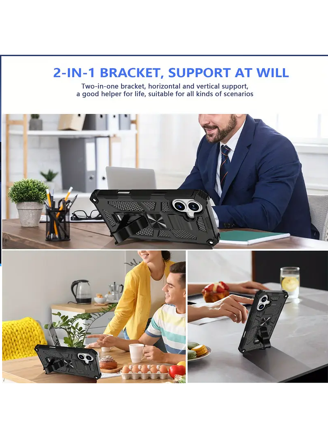 Carcasa Antigolpe Armor Reforzada Para iPhone 16 7