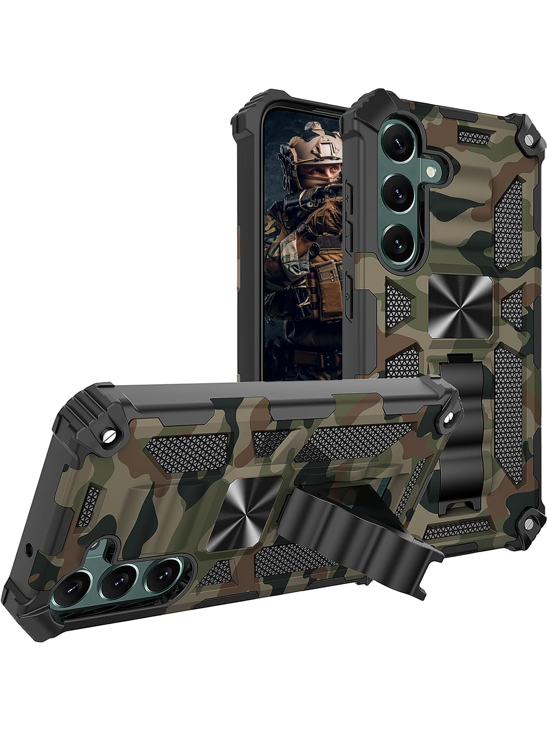 Carcasa Antigolpe Armor Camuflaje Militar Para Samsung Galaxy S24/S25 1