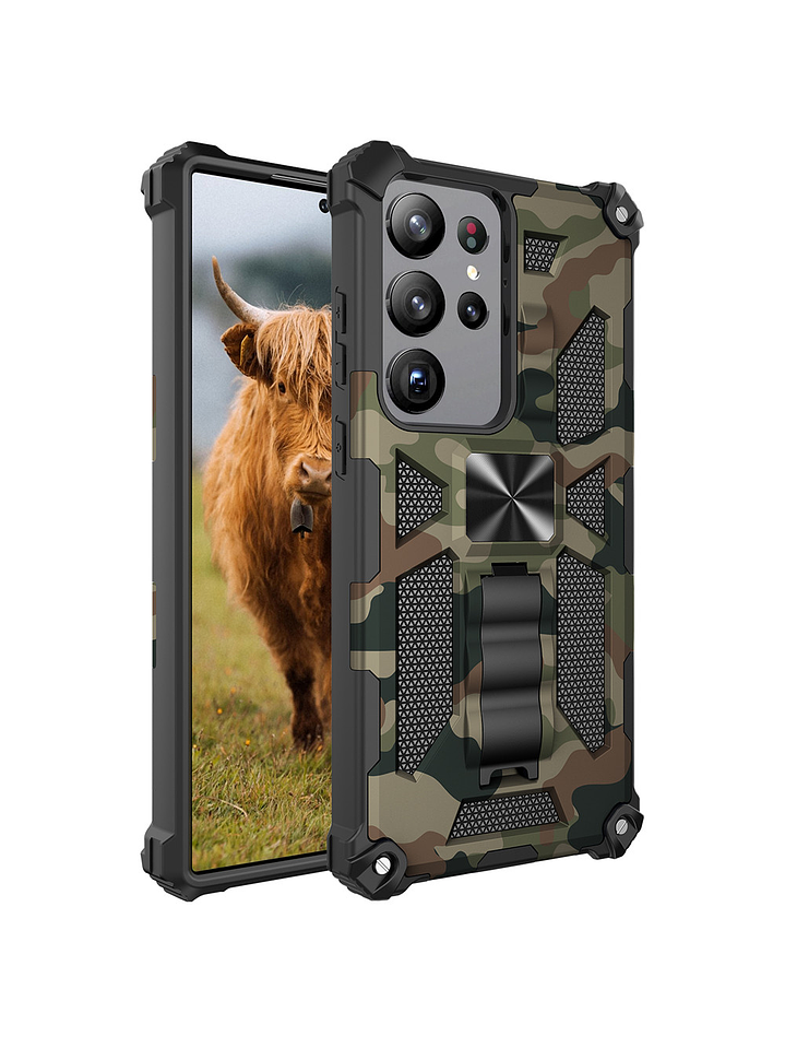 Carcasa Antigolpe Armor Camuflaje Militar Para Samsung Galaxy S25 Ultra 2