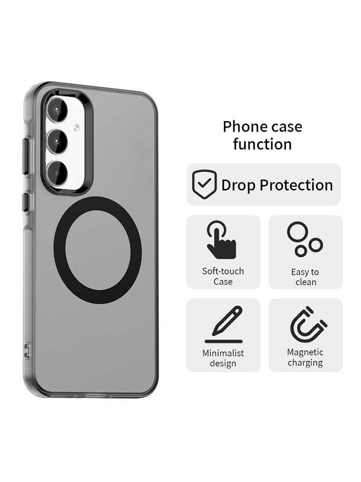 Carcasa Compatible Carga Magnética Mate Para Samsung Galaxy S25 FE 6