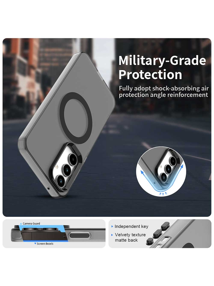 Carcasa Compatible Carga Magnética Mate Para Samsung Galaxy S25 FE 7