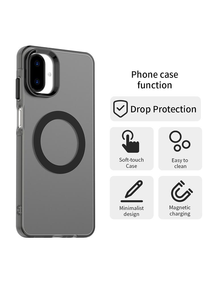 Carcasa Compatible Carga Magnética Mate Para Samsung Galaxy A07 7