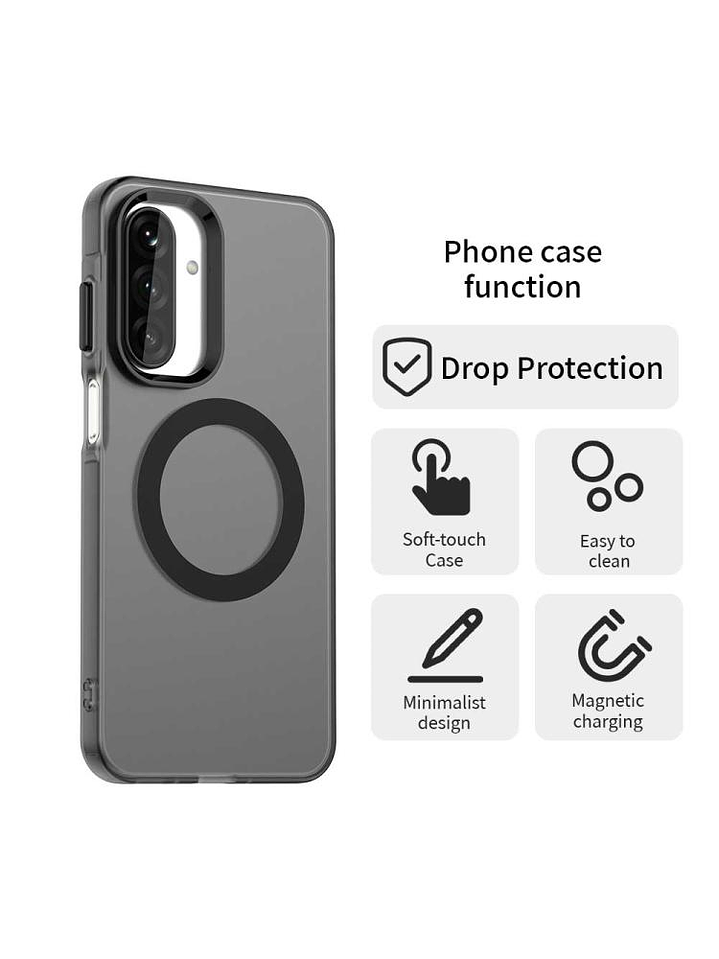 Carcasa Compatible Carga Magnética Mate Para Samsung Galaxy A17 5G 5