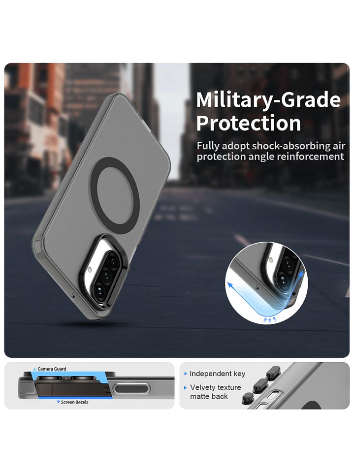 Carcasa Compatible Carga Magnética Mate Para Samsung Galaxy A17 5G 9