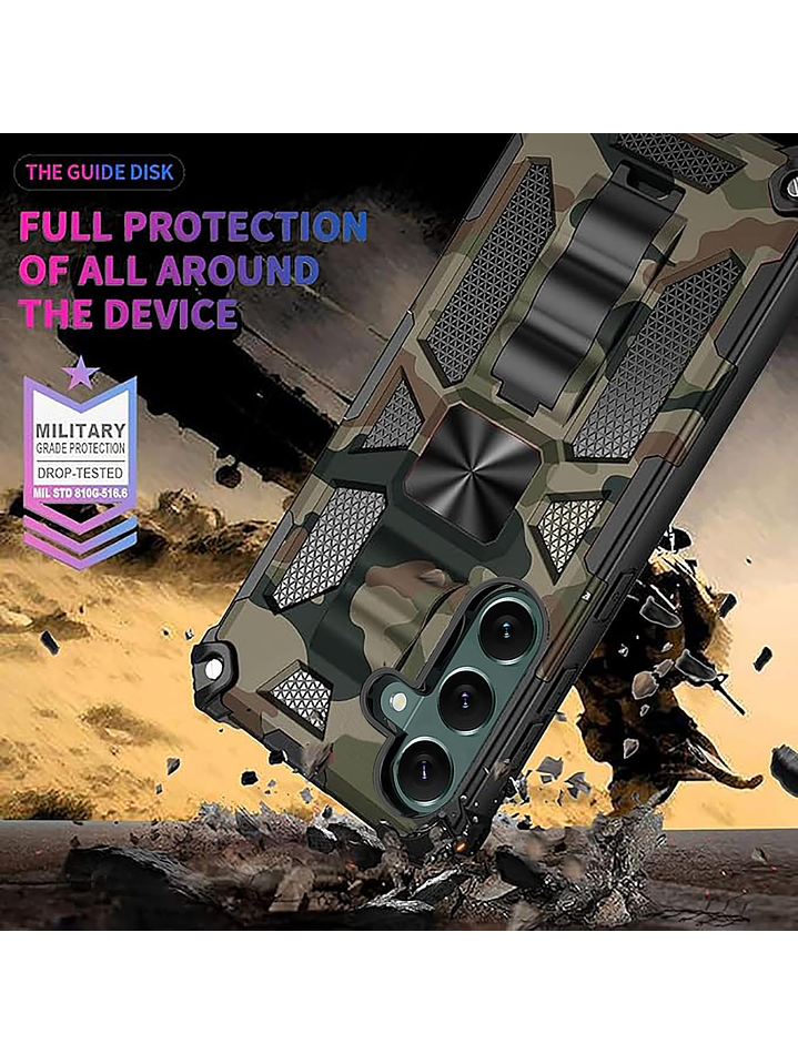 Carcasa Antigolpe Armor Camuflaje Militar Para Samsung Galaxy S25 Ultra 7