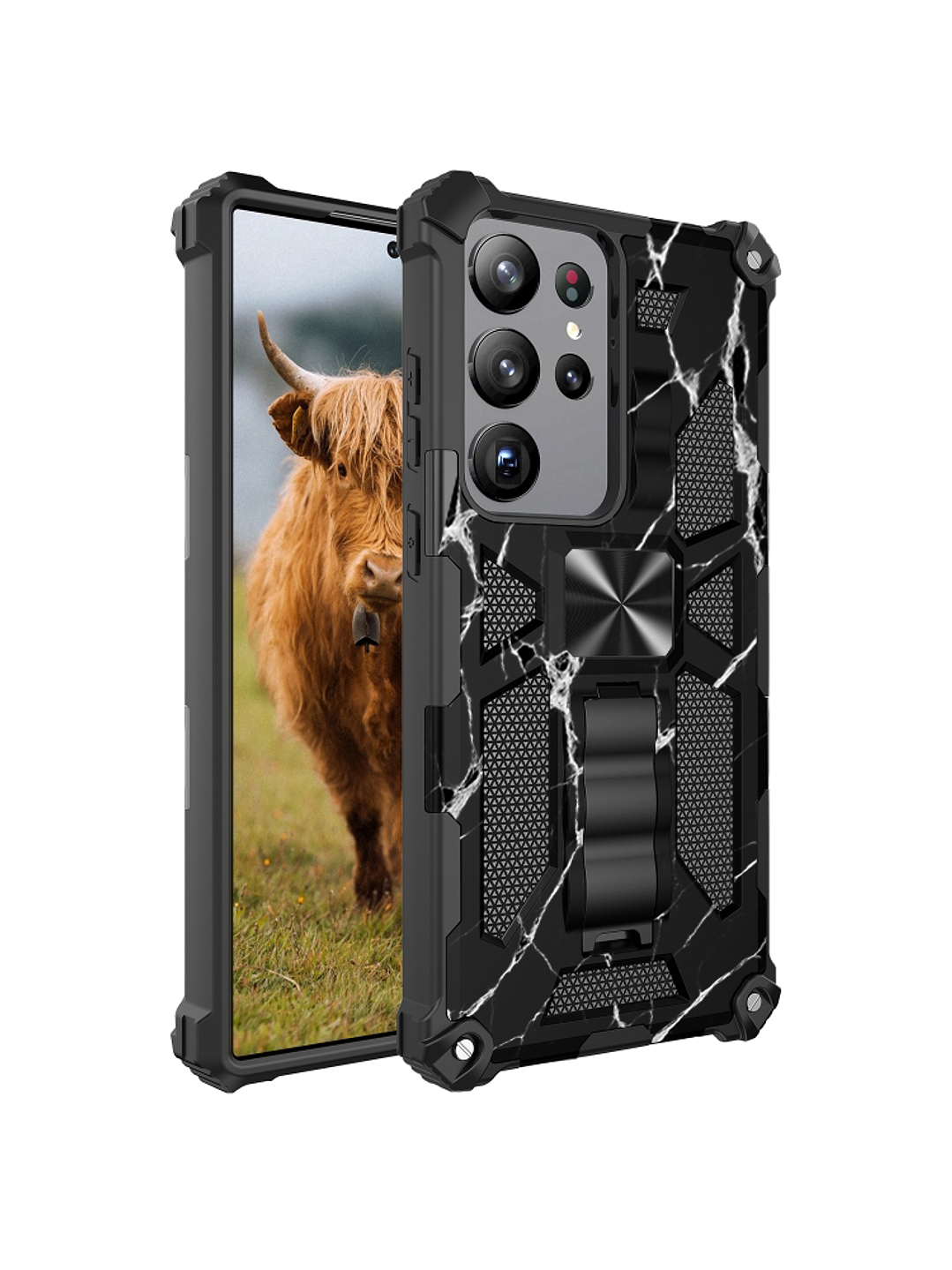 Carcasa Antigolpe Armor Camuflaje Militar Para Samsung Galaxy S24 Ultra 3