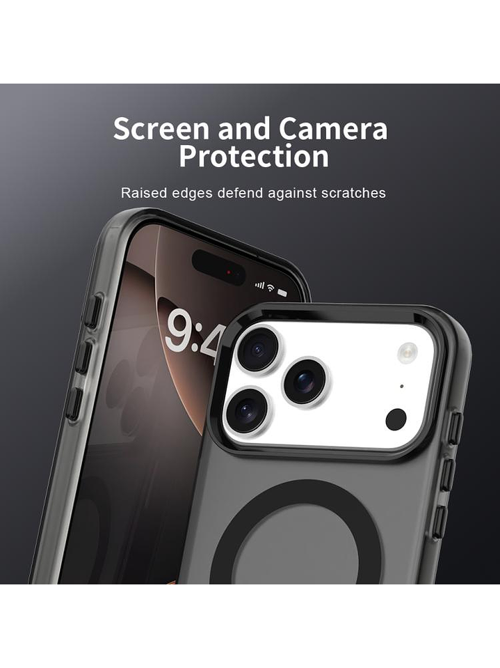 Carcasa Compatible Carga Magnética Mate Para iPhone 17 Pro 7