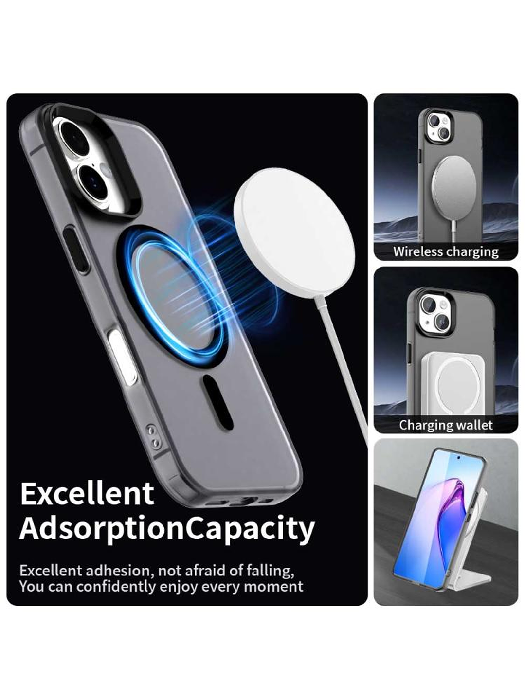 Carcasa Compatible Carga Magnética Mate Para iPhone 17 9