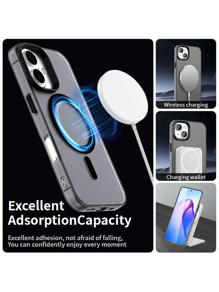 Carcasa Compatible Carga Magnética Mate Para iPhone 17 9