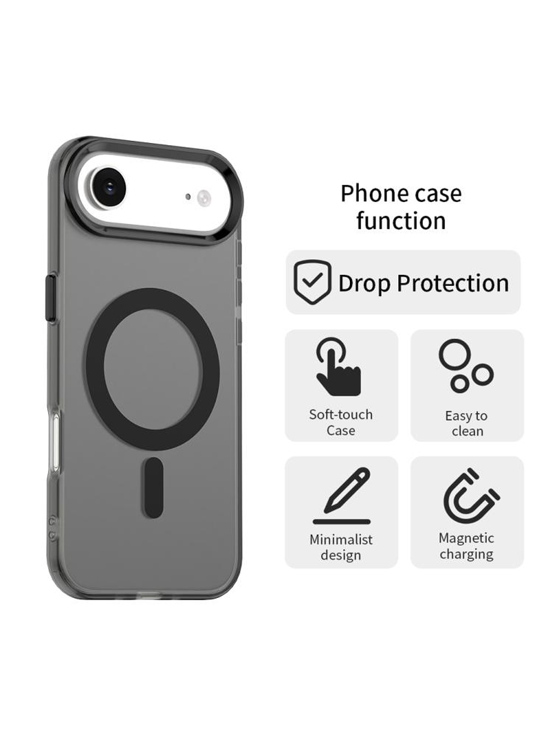 Carcasa Compatible Carga Magnética Mate Para iPhone 17 Air 8