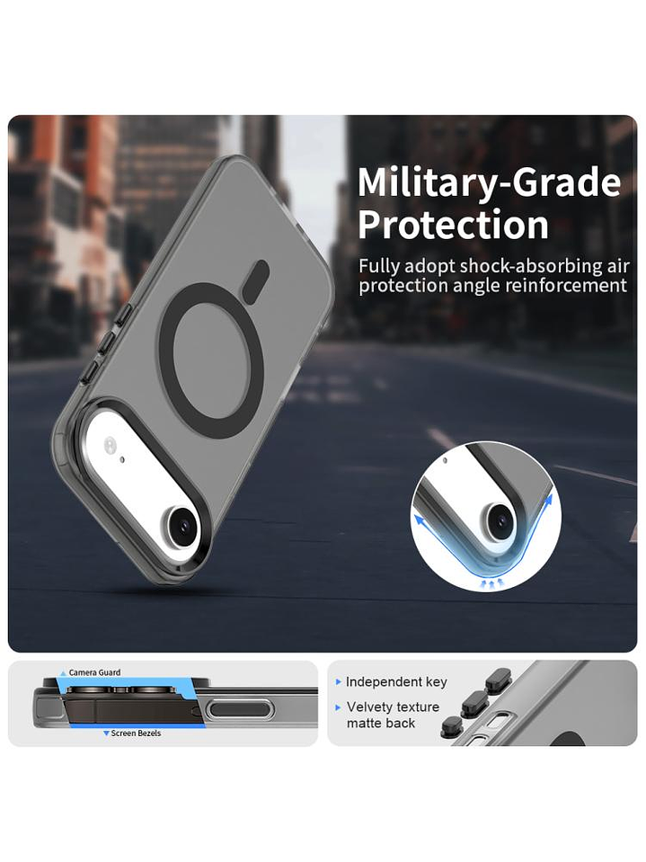 Carcasa Compatible Carga Magnética Mate Para iPhone 17 Air 10