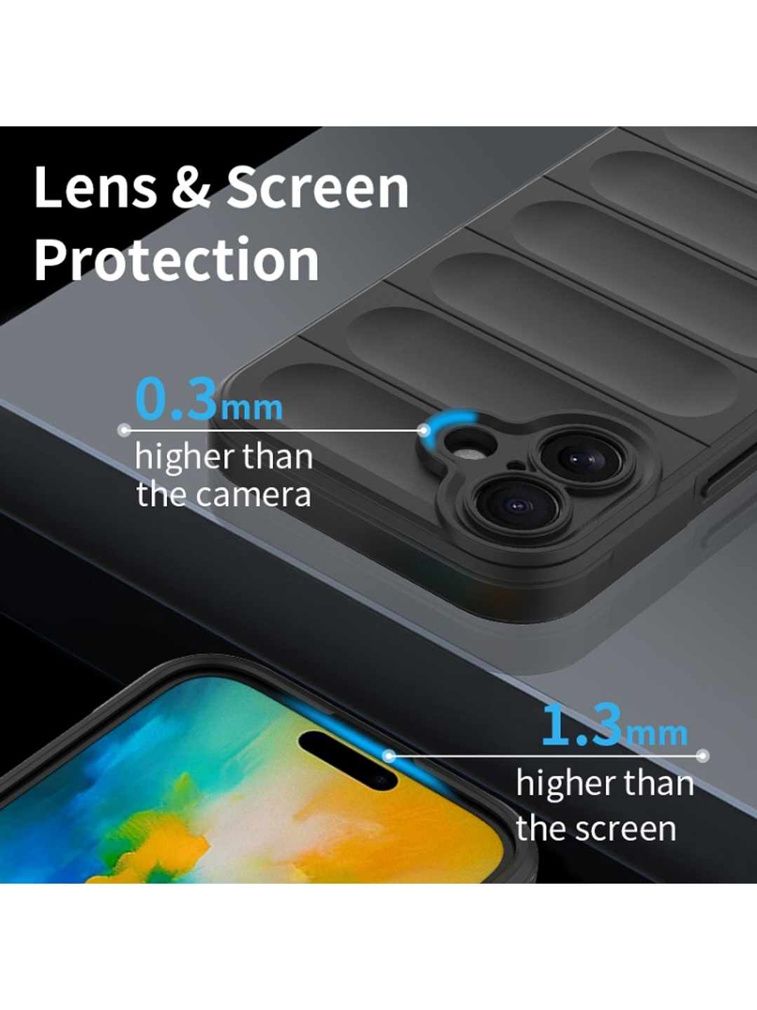 Carcasa Antigolpe Silicona Robusta Para iPhone 16 7