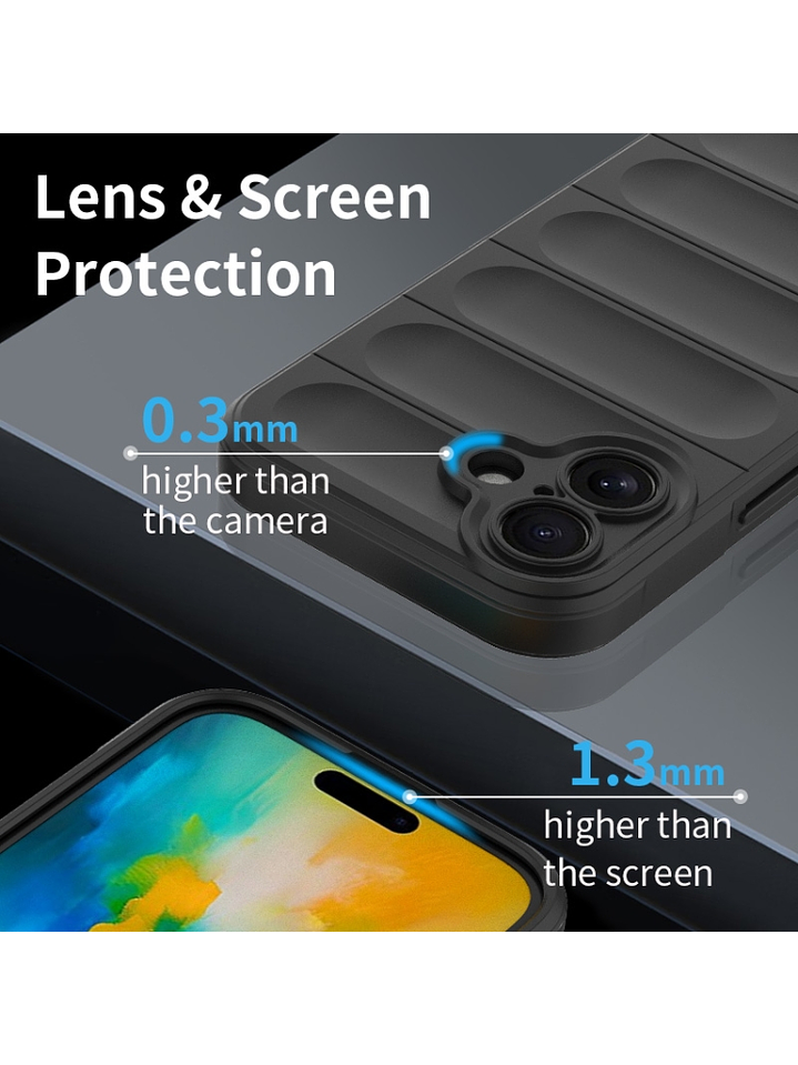 Carcasa Antigolpe Silicona Robusta Para iPhone 16 7