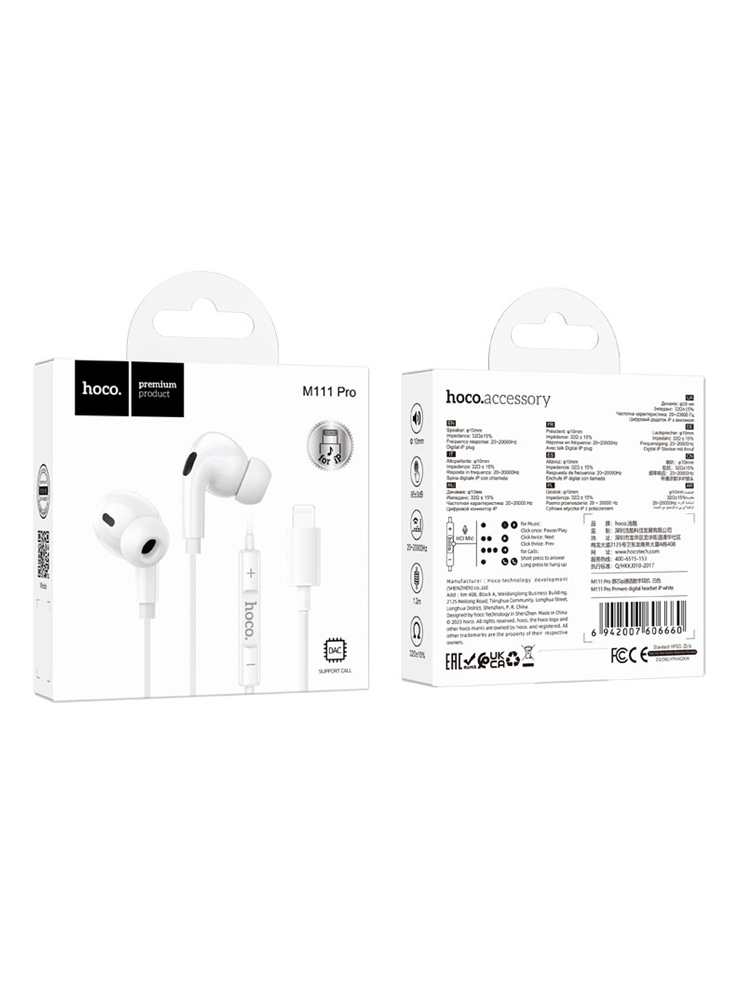 Auriculares por Cable Para iPhone Lightning Alta Calidad Color Blanco 2