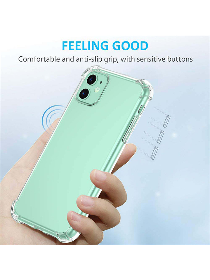 Carcasa Transparente Antigolpes + Lamina Para iPhone 11 3