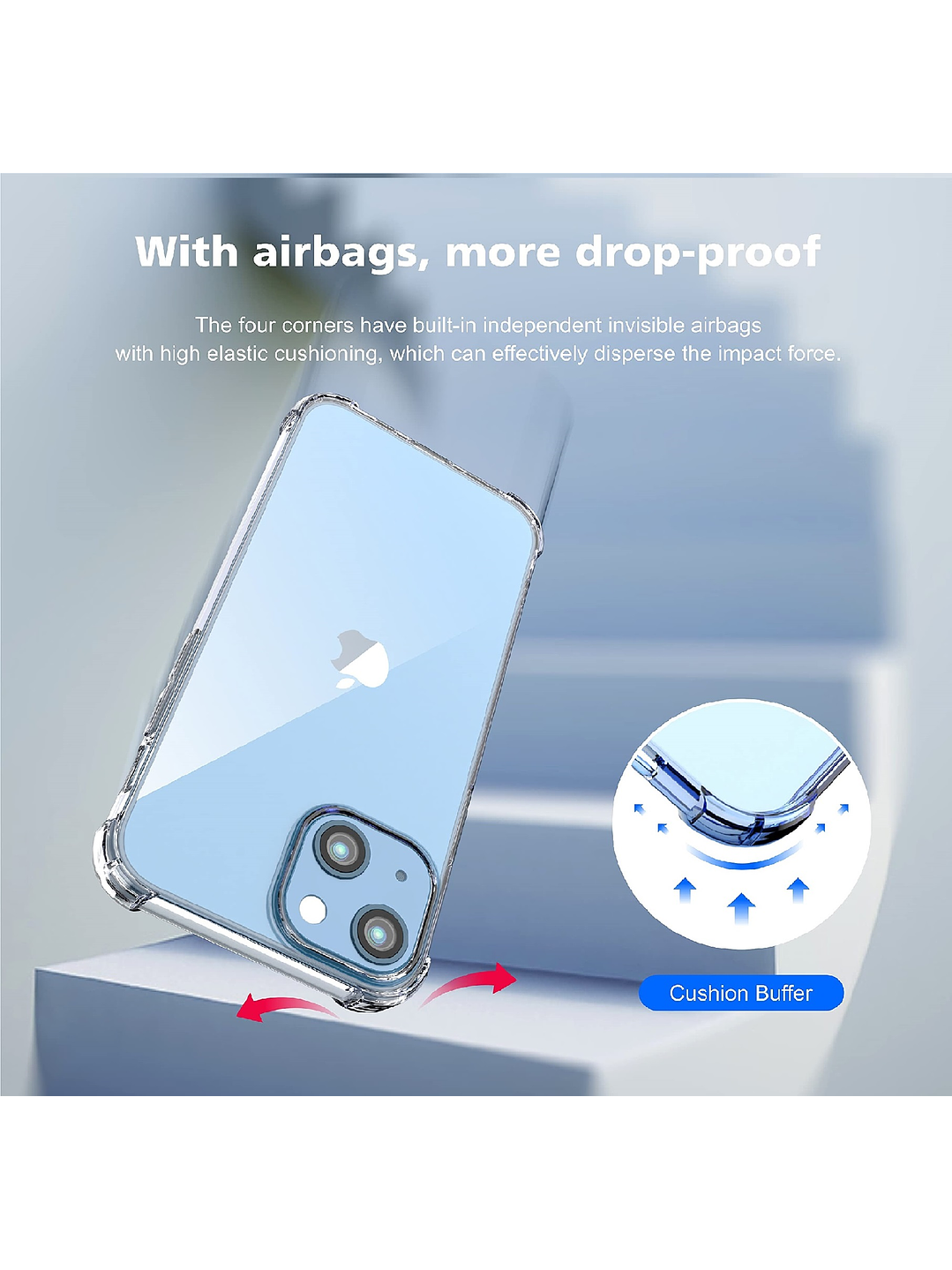 Carcasa Transparente Antigolpes + Lamina Para iPhone 12 Pro 4