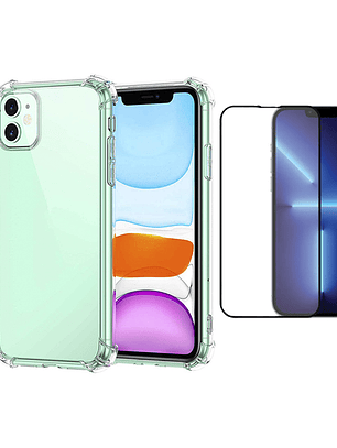 Carcasa Transparente Antigolpes + Lamina Para iPhone 12