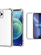 Carcasa Transparente Antigolpes + Lamina Para iPhone 12 Pro Max - Miniatura 1