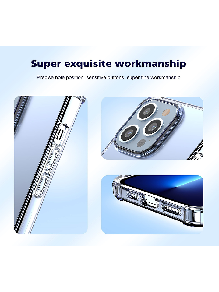 Carcasa Transparente Antigolpes + Lamina Para iPhone 12 Pro Max 6