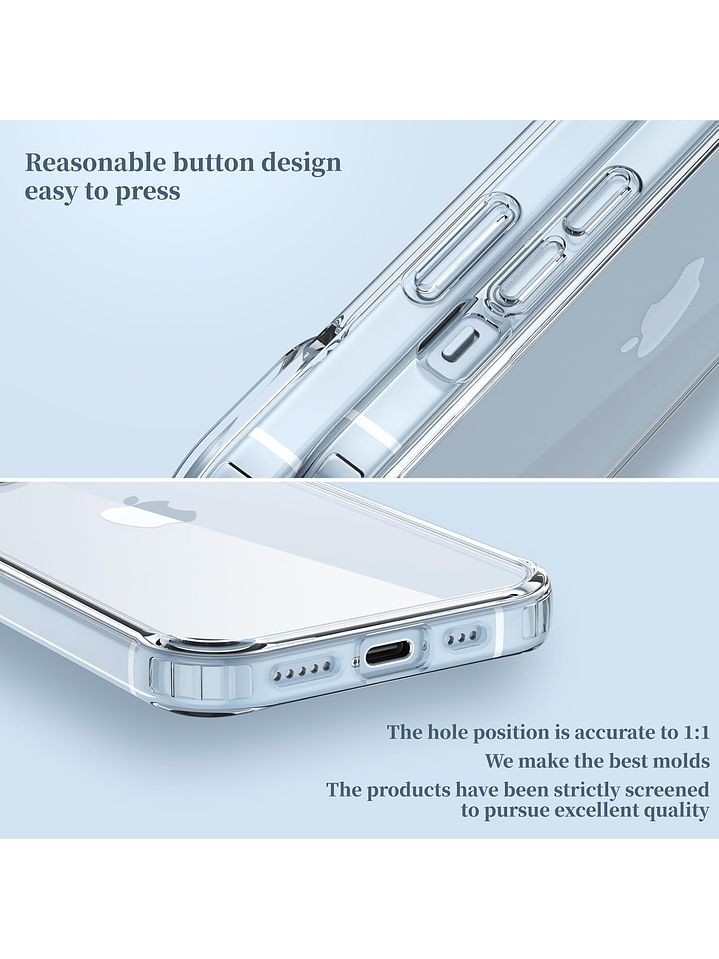 Carcasa Transparente Antigolpes + Lamina Para iPhone 13 5