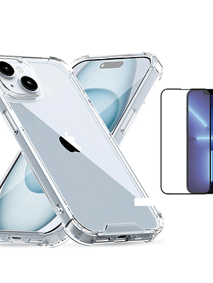 Carcasa Transparente Antigolpes + Lamina Para iPhone 13 Mini