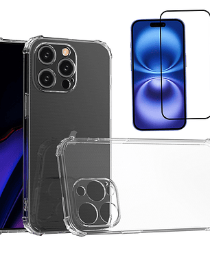 Carcasa Transparente Antigolpes + Lamina Para iPhone 13 Pro