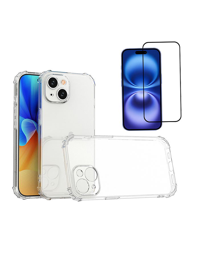 Carcasa Transparente Antigolpes + Lamina Para iPhone 14 Plus 1