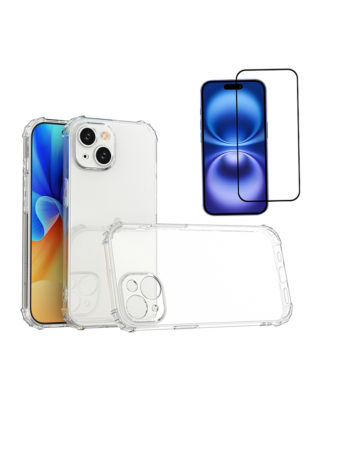 Carcasa Transparente Antigolpes + Lamina Para iPhone 14 1