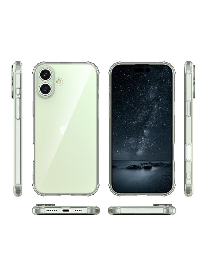 Carcasa Transparente Antigolpes + Lamina Para iPhone 16 Plus 5