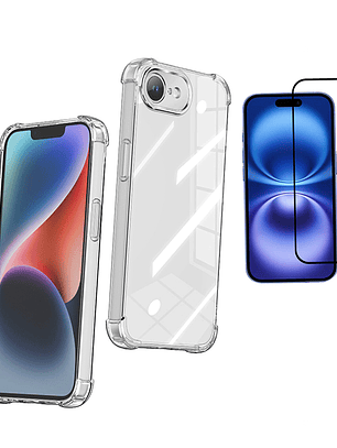 Carcasa Transparente Antigolpes + Lamina Para iPhone 16E