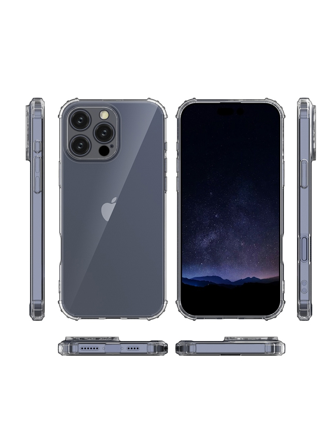 Carcasa Transparente Antigolpes + Lamina Para iPhone 16 Pro Max 6