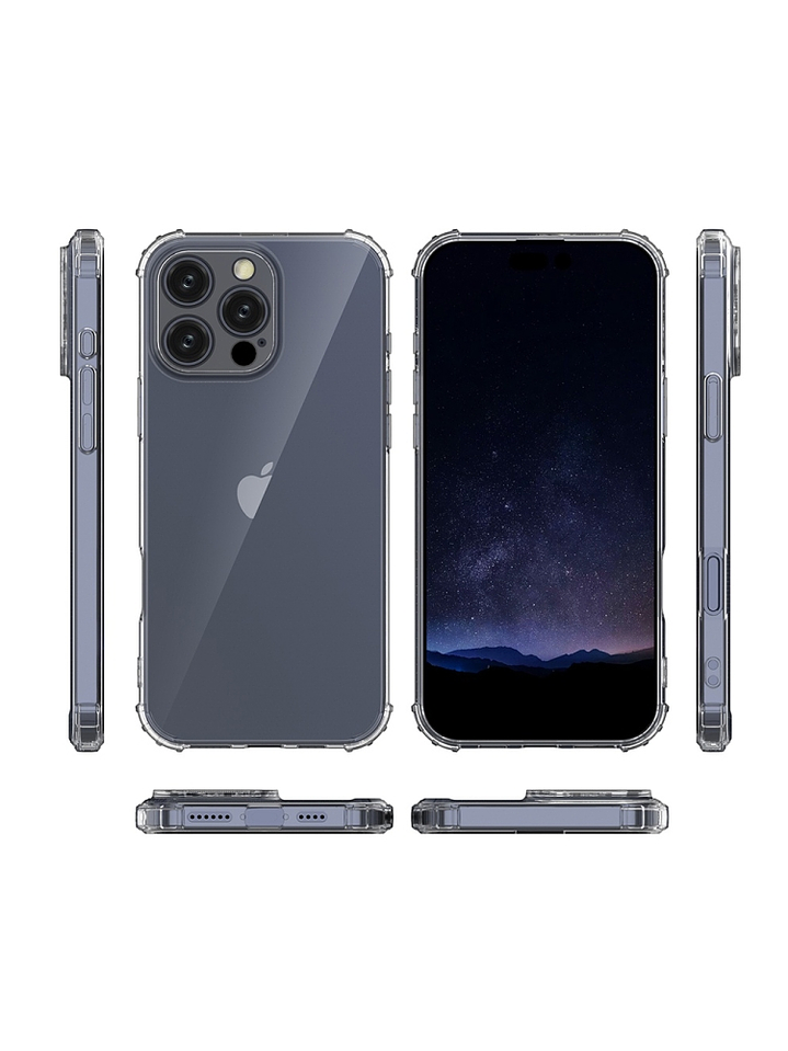 Carcasa Transparente Antigolpes + Lamina Para iPhone 16 Pro Max 6