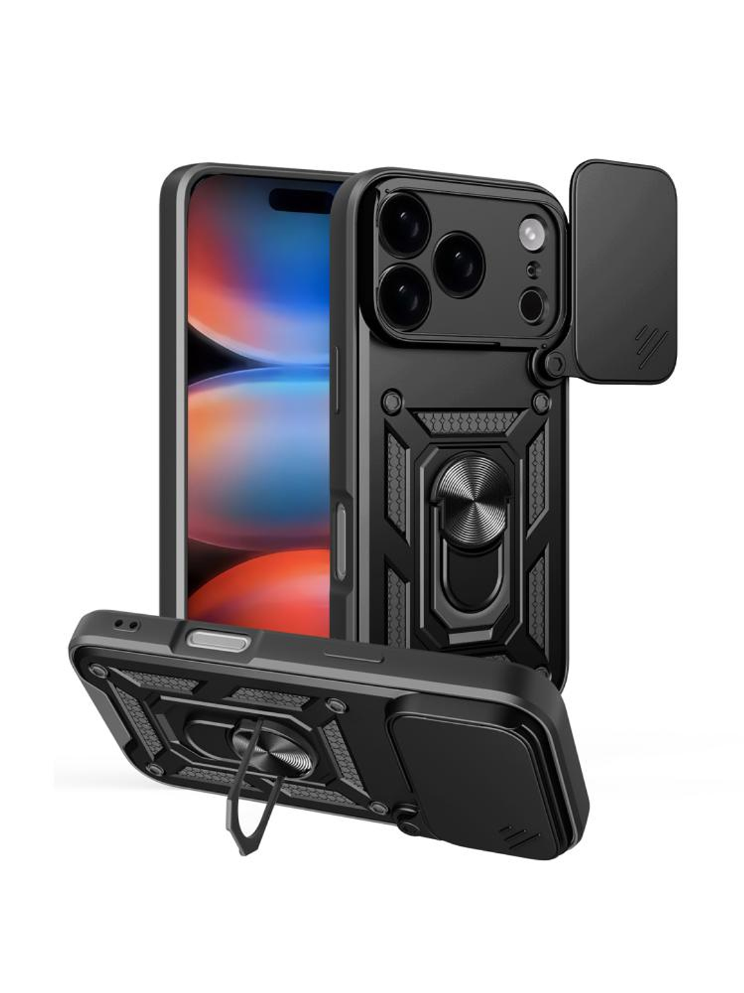 Carcasa Antigolpe Cubre Cámara Anillo Para iPhone 17 Pro 1