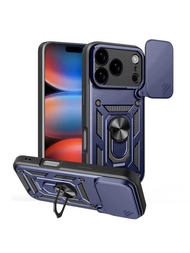 Carcasa Antigolpe Cubre Cámara Anillo Para iPhone 17 Pro 2