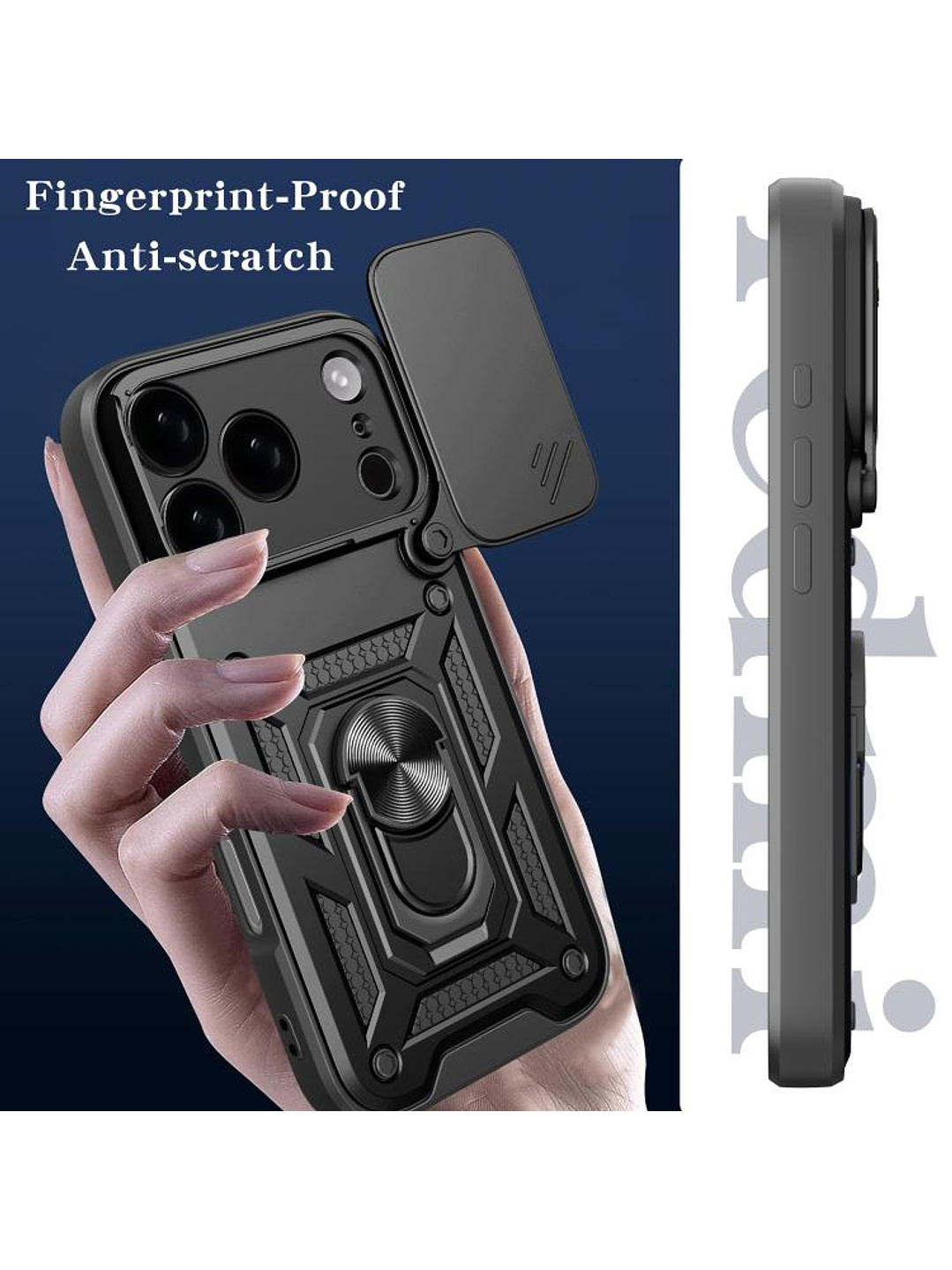 Carcasa Antigolpe Cubre Cámara Anillo Para iPhone 17 Pro Max 4