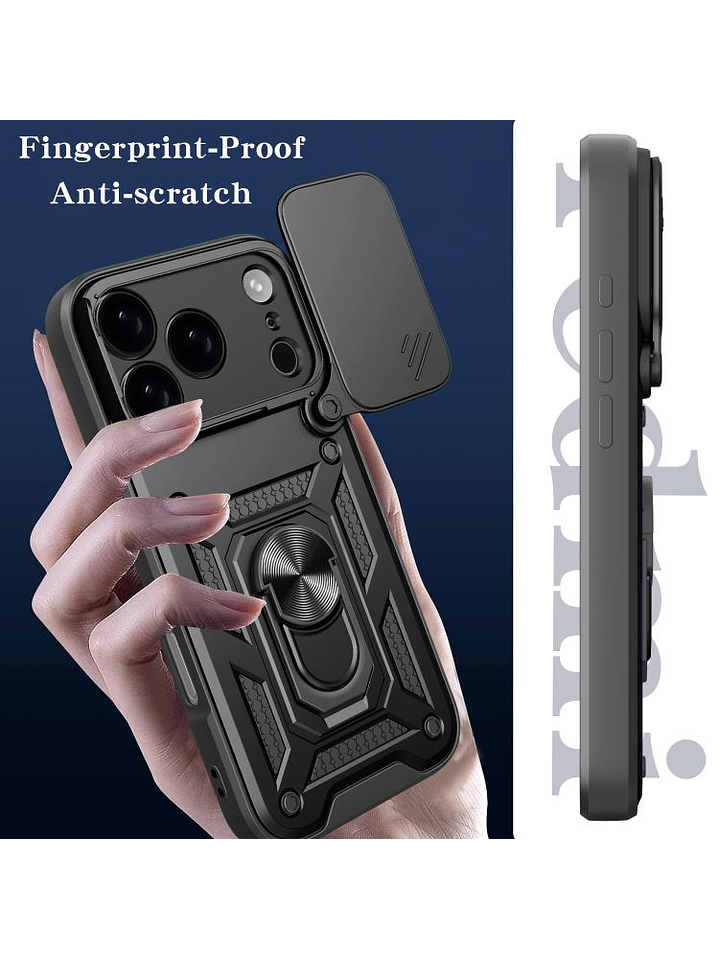 Carcasa Antigolpe Cubre Cámara Anillo Para iPhone 17 Pro Max 4