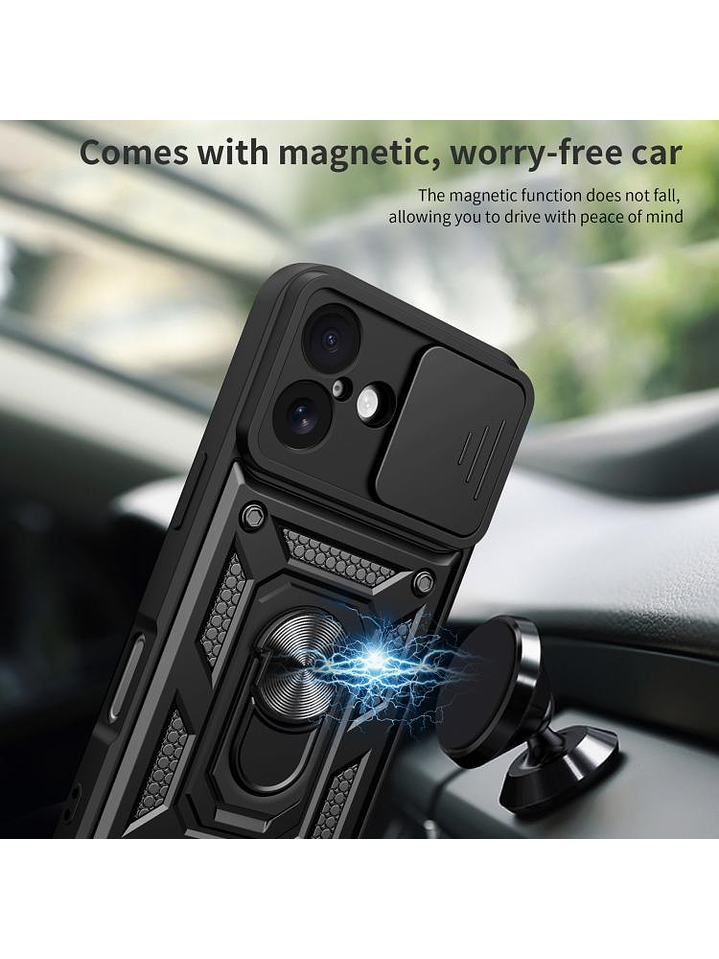 Carcasa Antigolpe Cubre Cámara Anillo Para iPhone 17  4